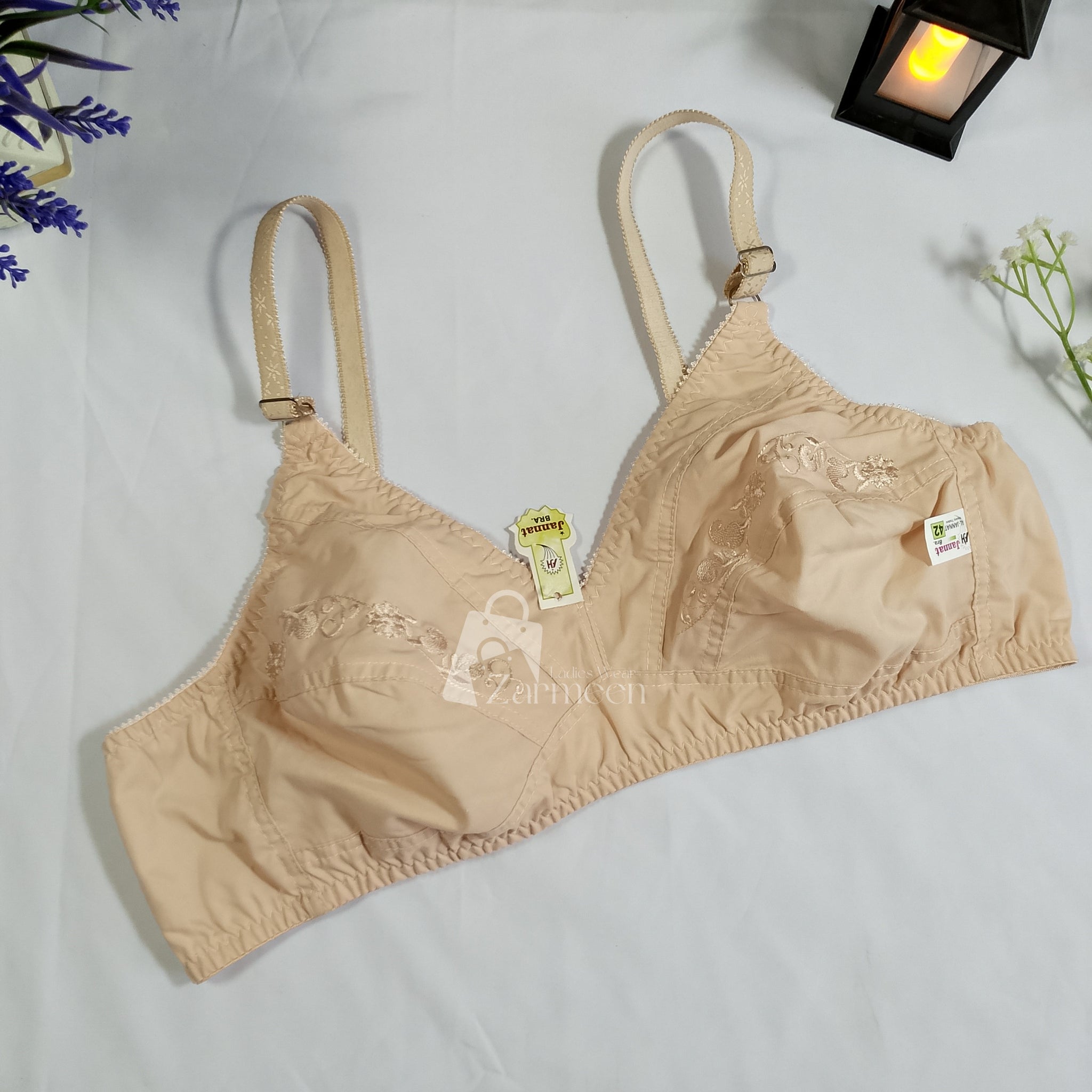 Embroidery Cotton Bra