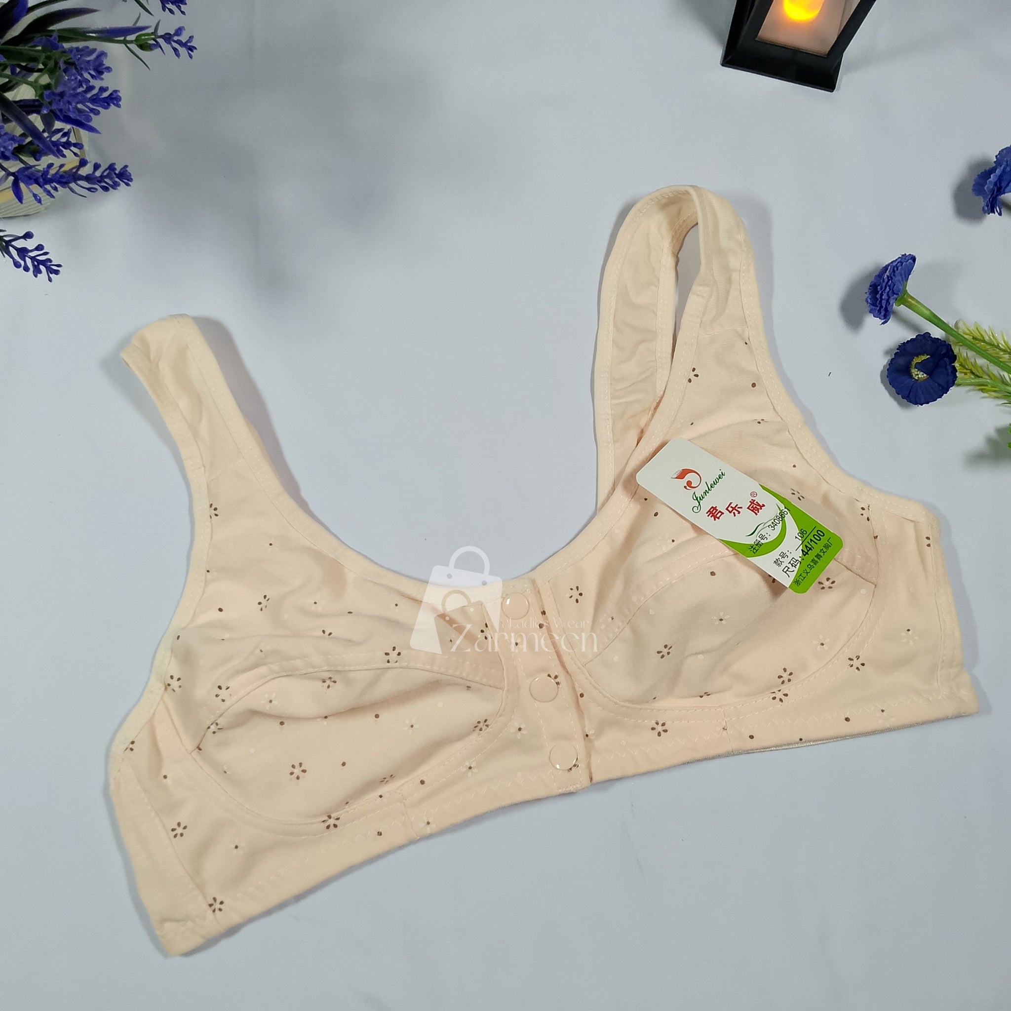 Front Open Soft Fabric Bra