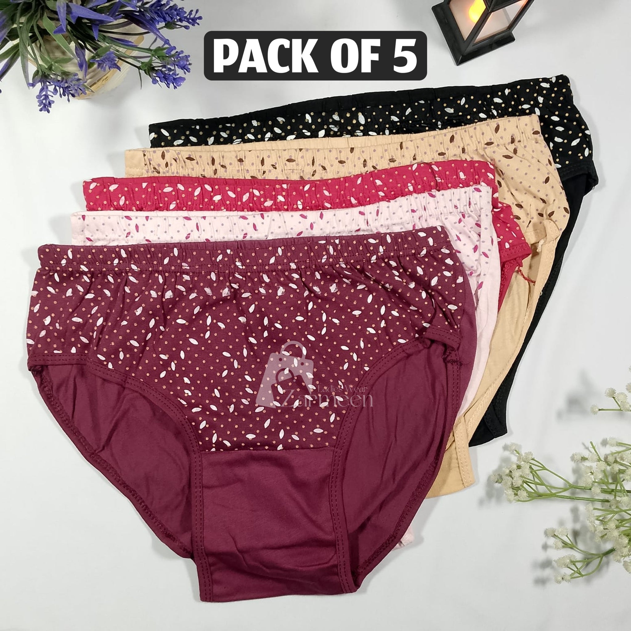 Printed Cotton Panty Pack of 5